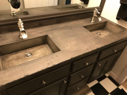 concrete countertop bathroom sink molds